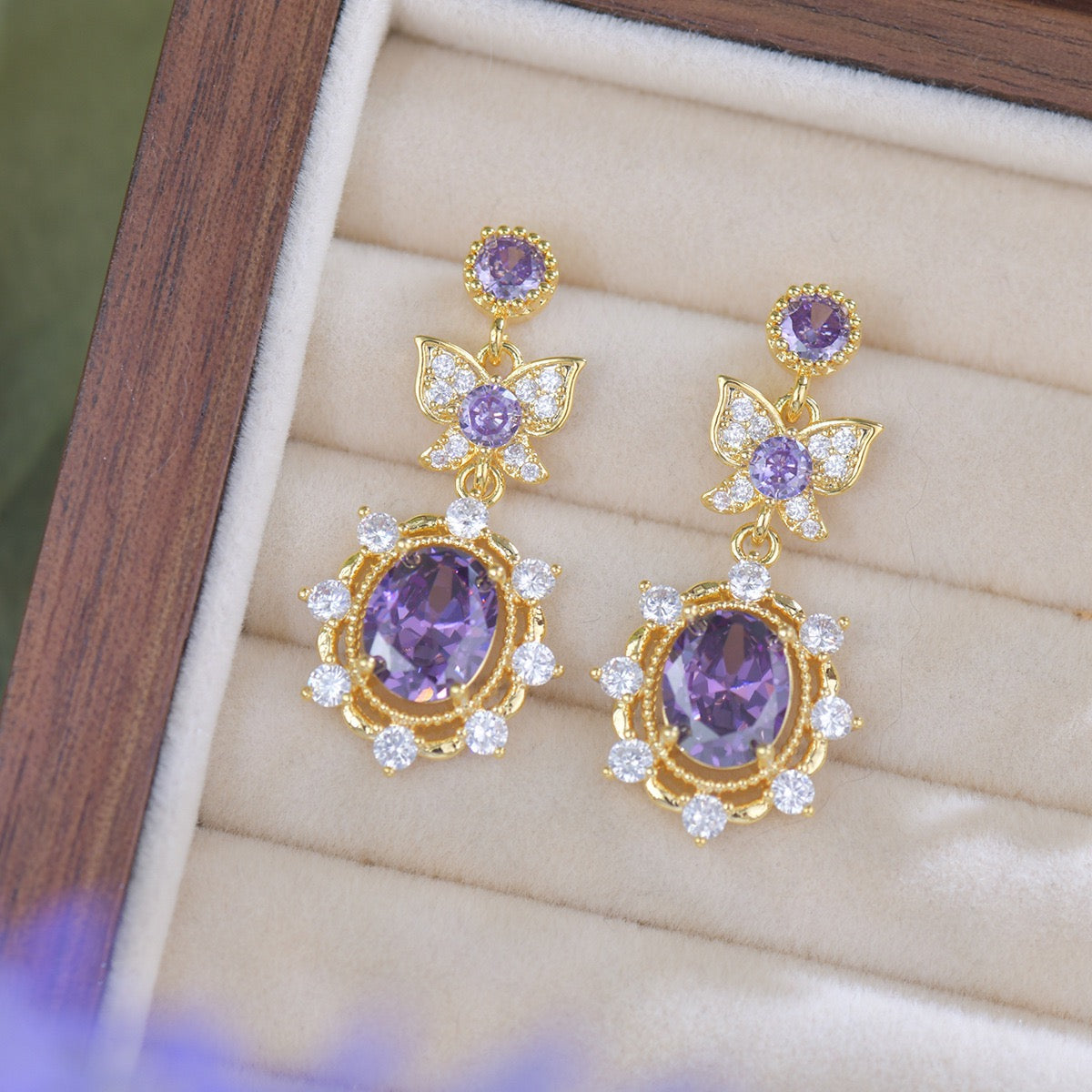 Luxe Butterfly Mystic Violet Jewelry Set