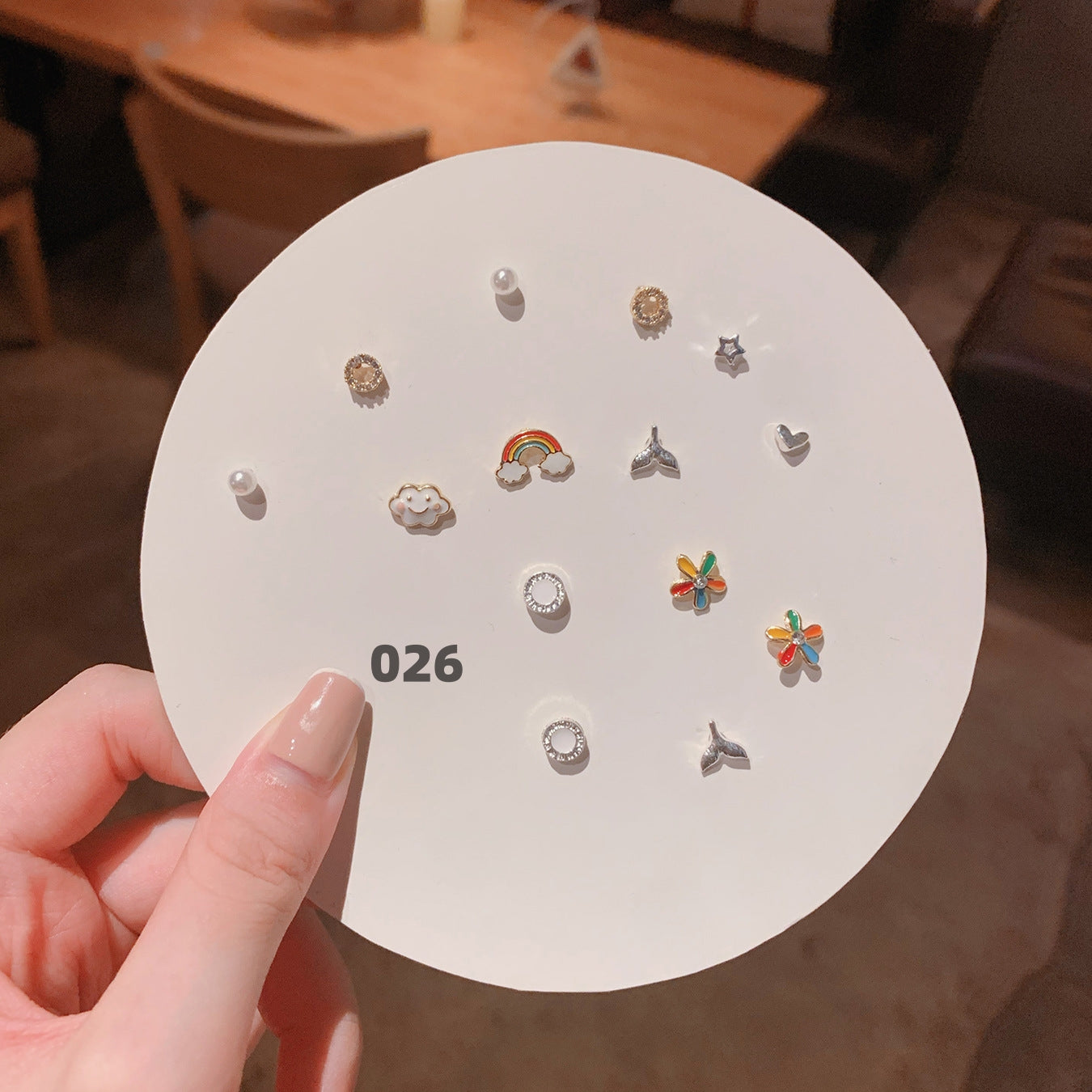 Cute Silver Earring Set