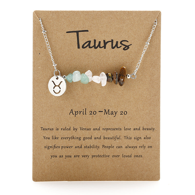 Zodiac Signs Crystal Necklace