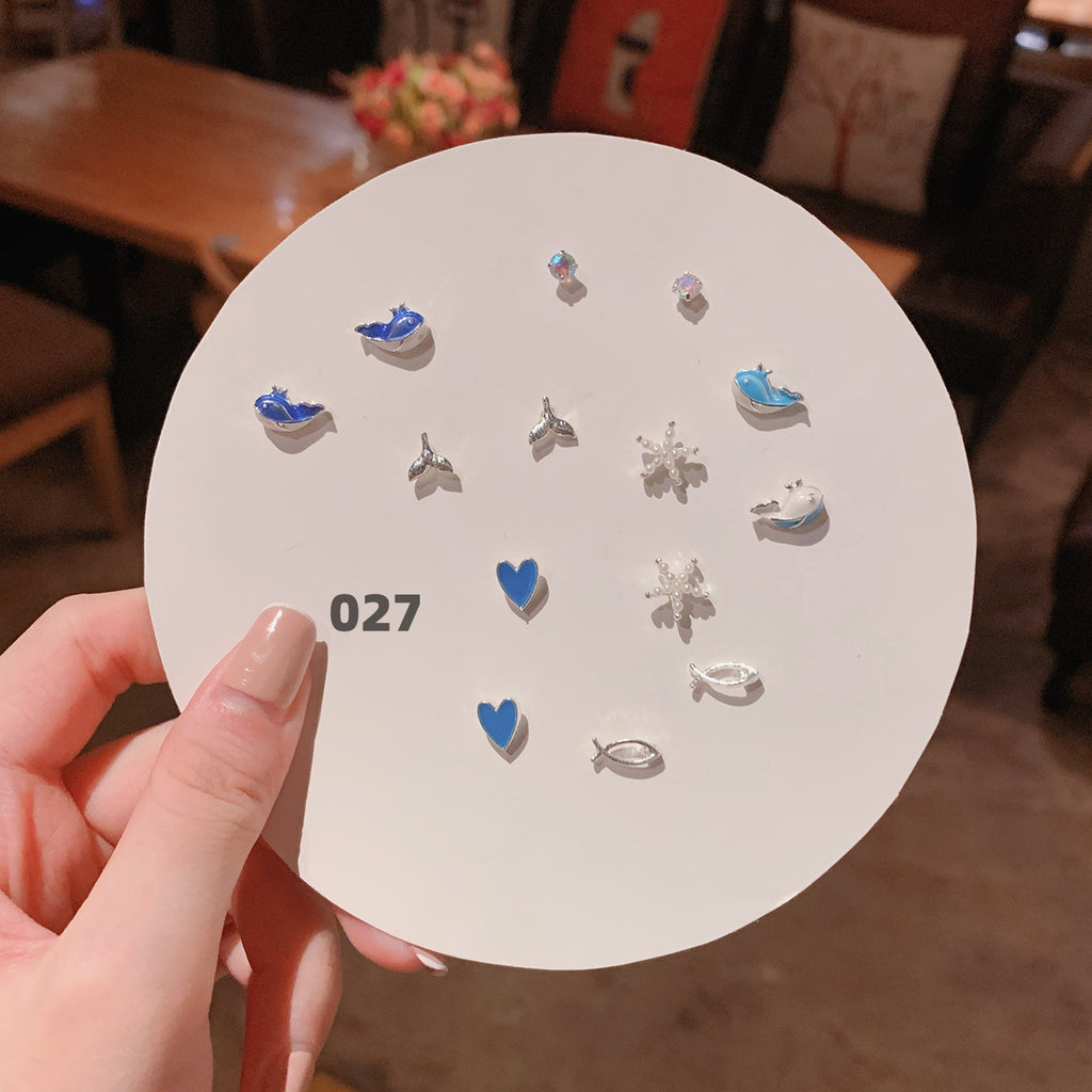 Cute Silver Earring Set