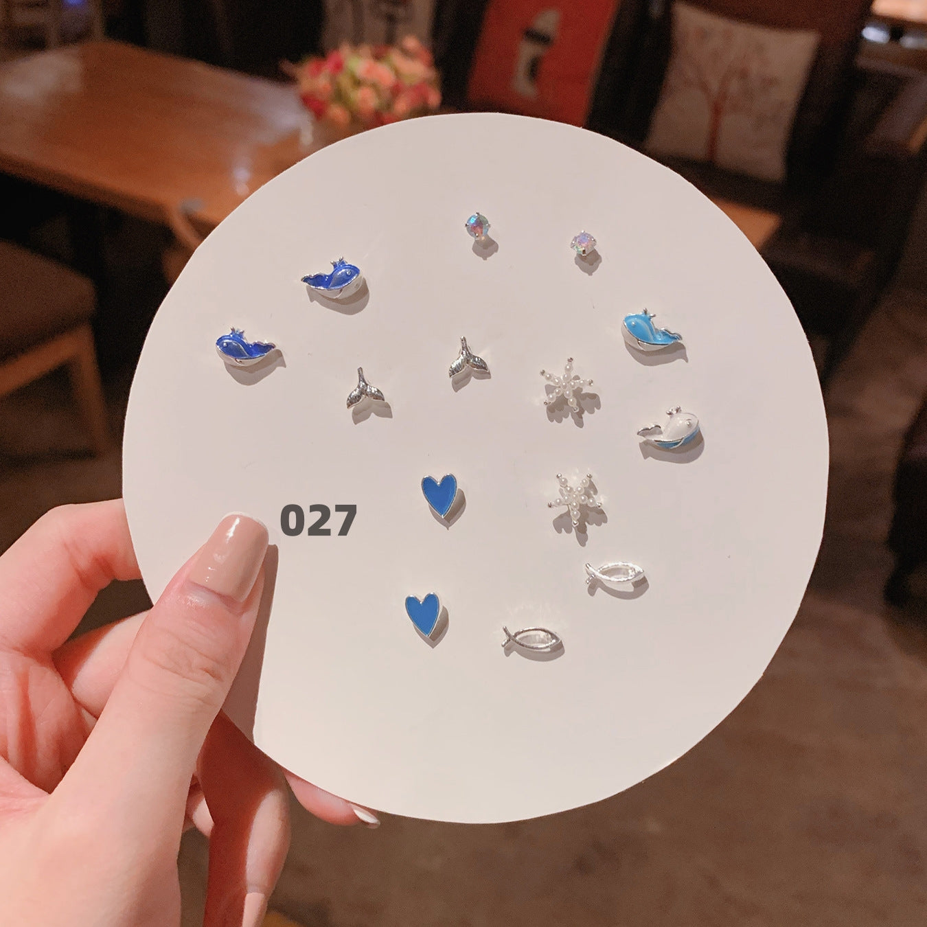 Cute Silver Earring Set