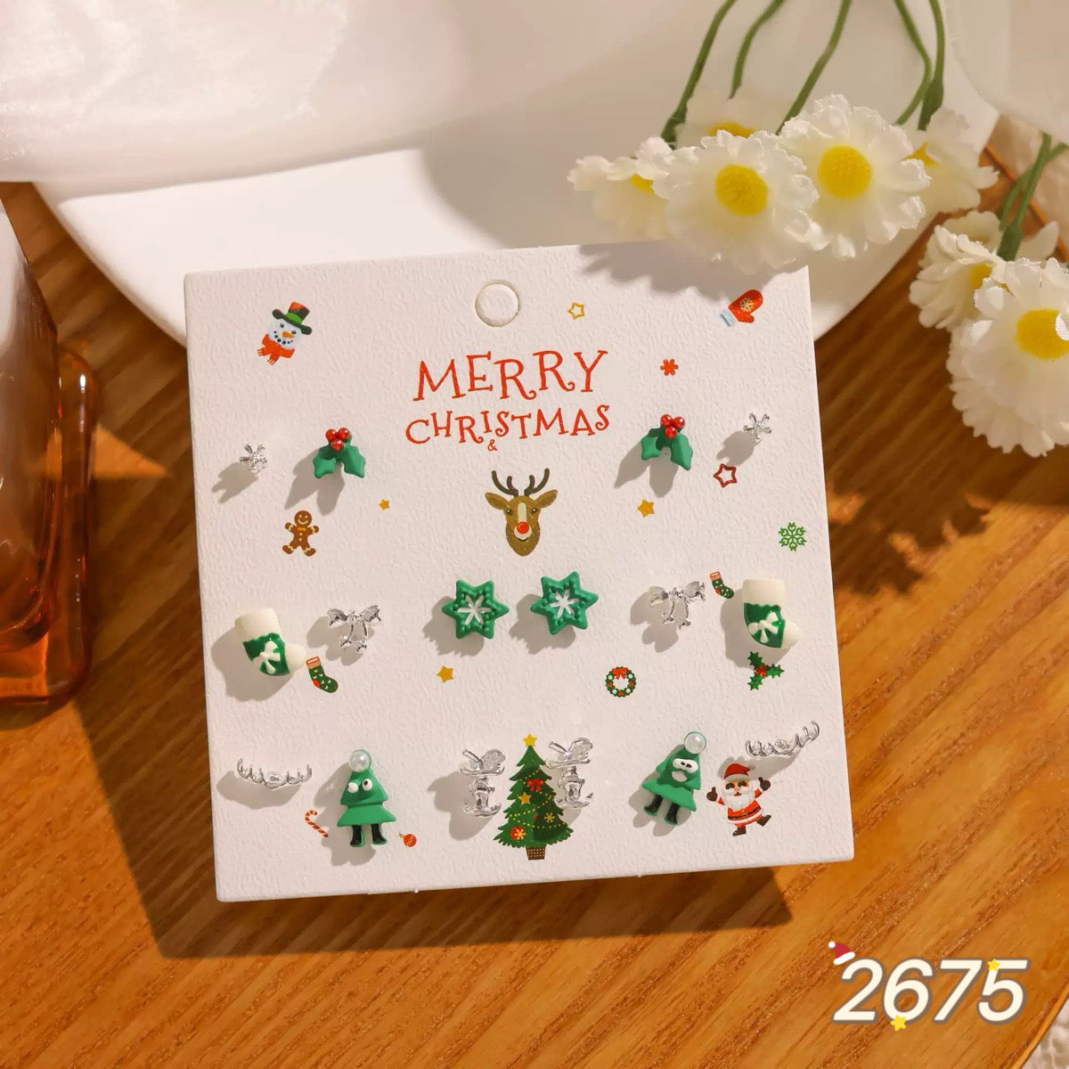 Christmas Earring Set - 8 pairs