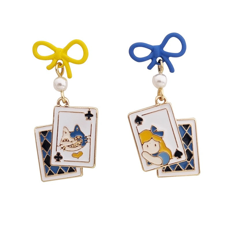 Poker Card Earrings