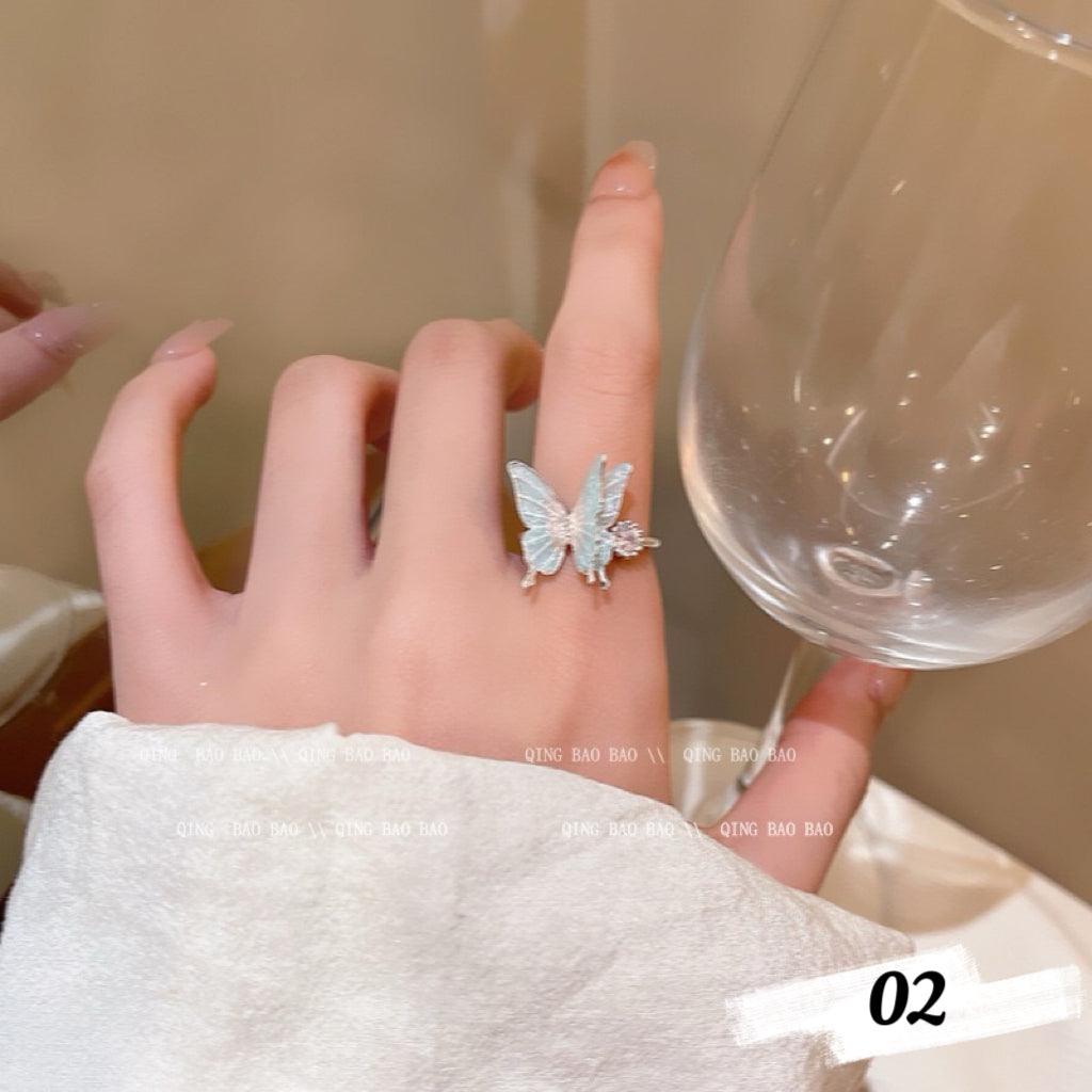 Dainty Butterfly Rings