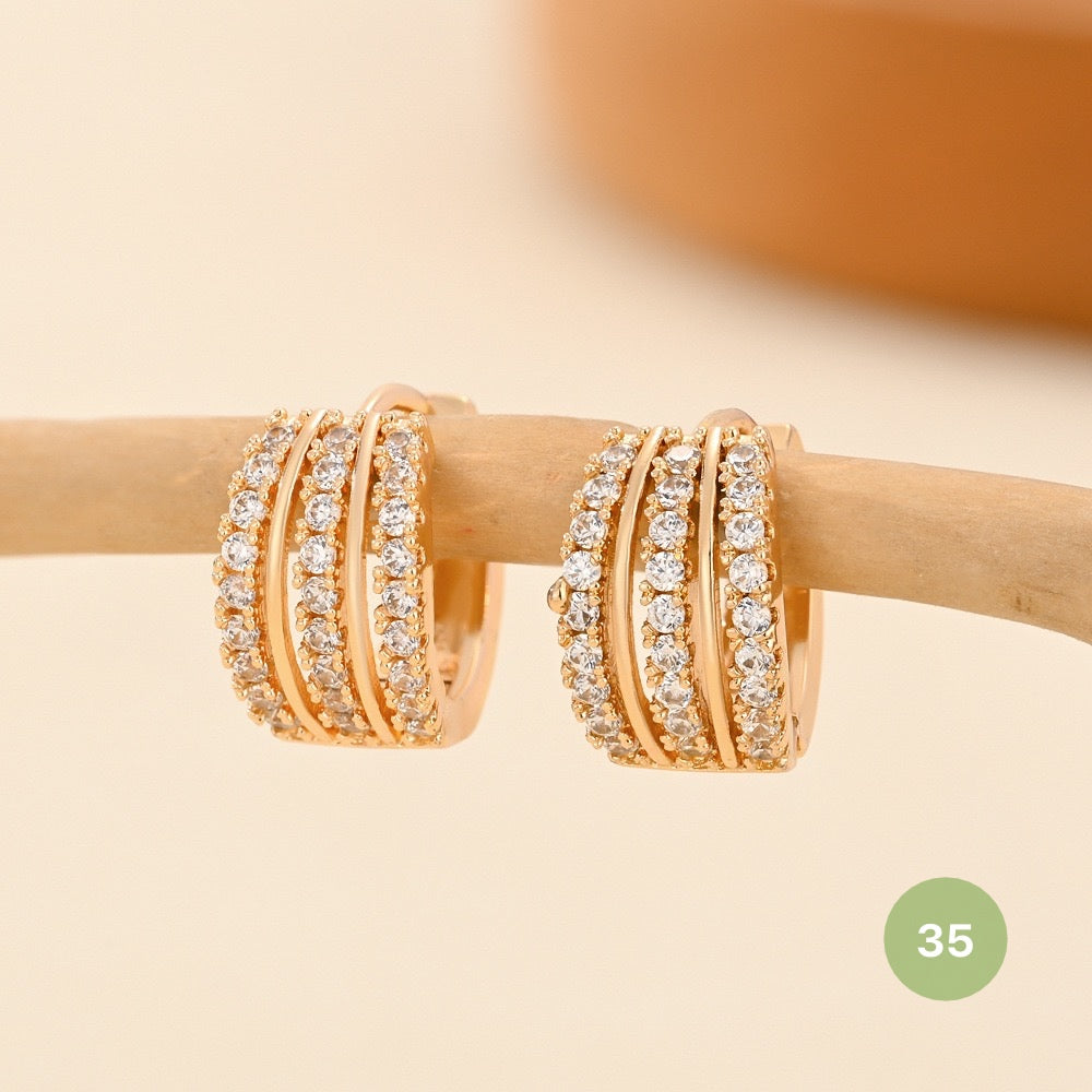 Golden Plain Hoop Earring