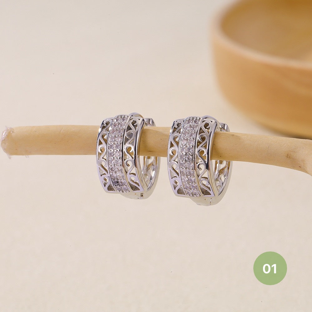 Silver Plain Hoop Earring