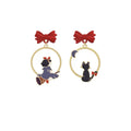 The Witch and Black Cat Earrings