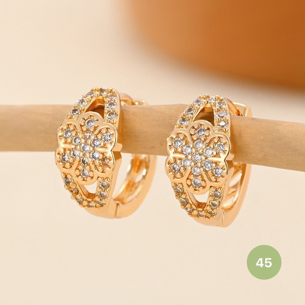 Golden Plain Hoop Earring