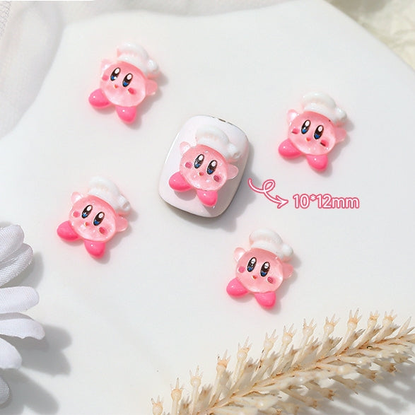 Kiirby Head Resin Charms 10 pcs