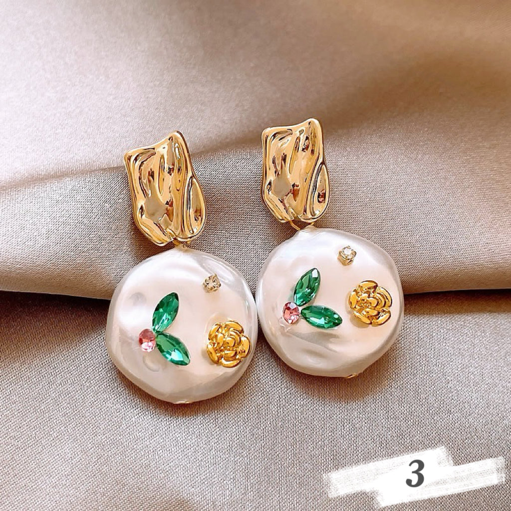 Vintage Oil Painting Style Earrings