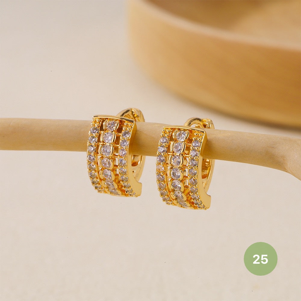 Golden Plain Hoop Earring