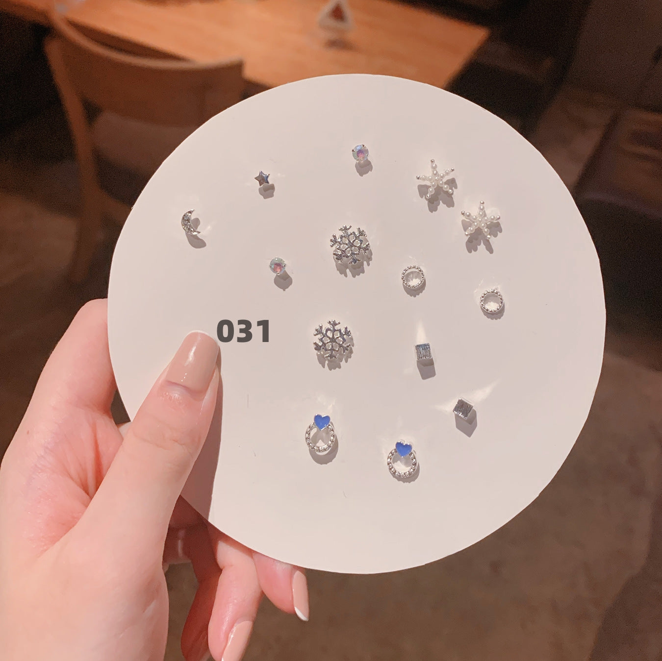 Cute Silver Earring Set