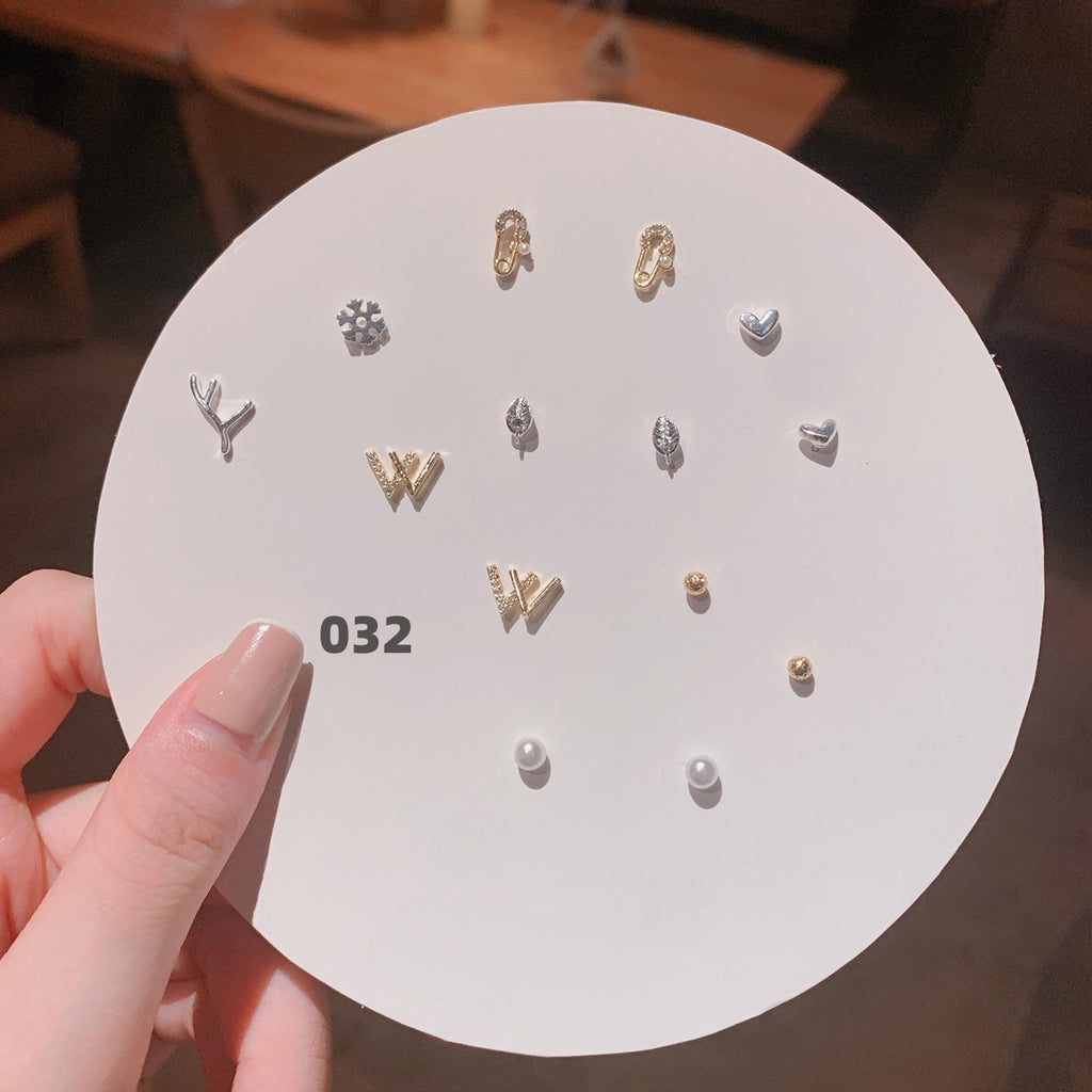 Cute Silver Earring Set