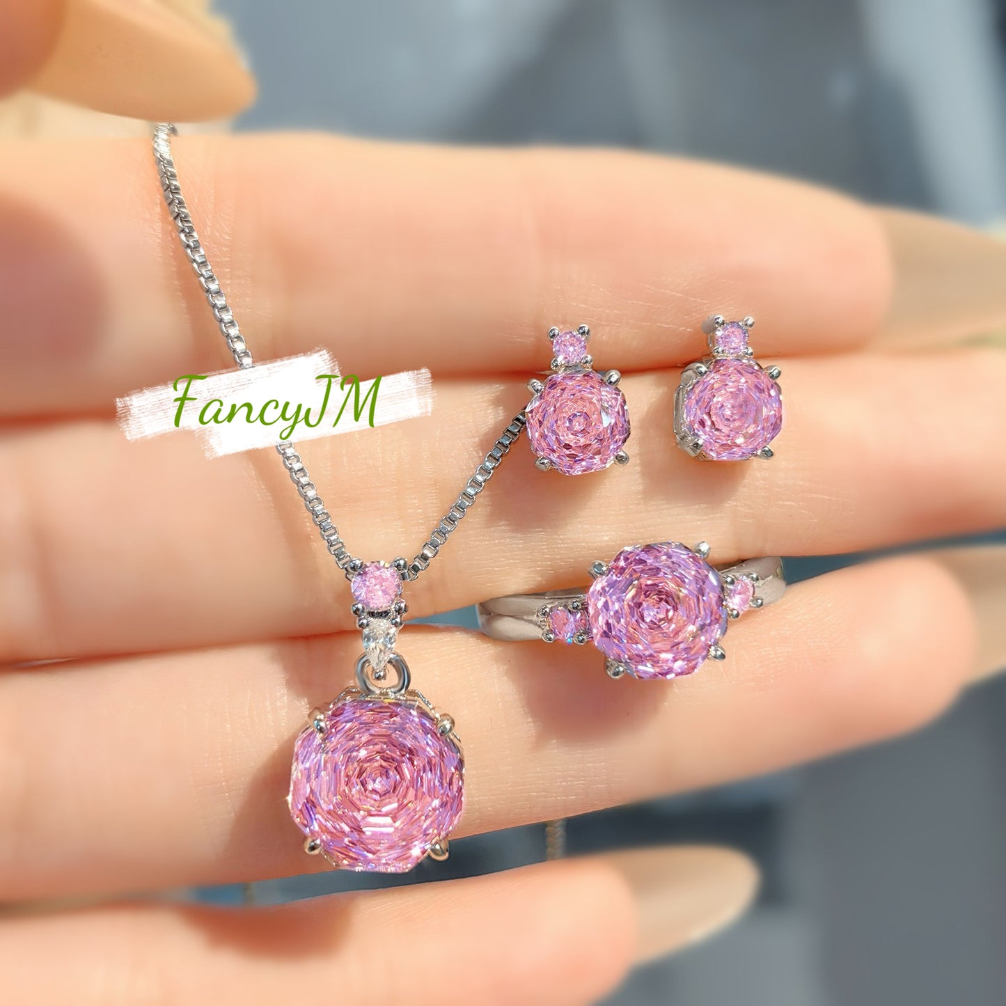 Rose Cut Luxury Jewelry Set
