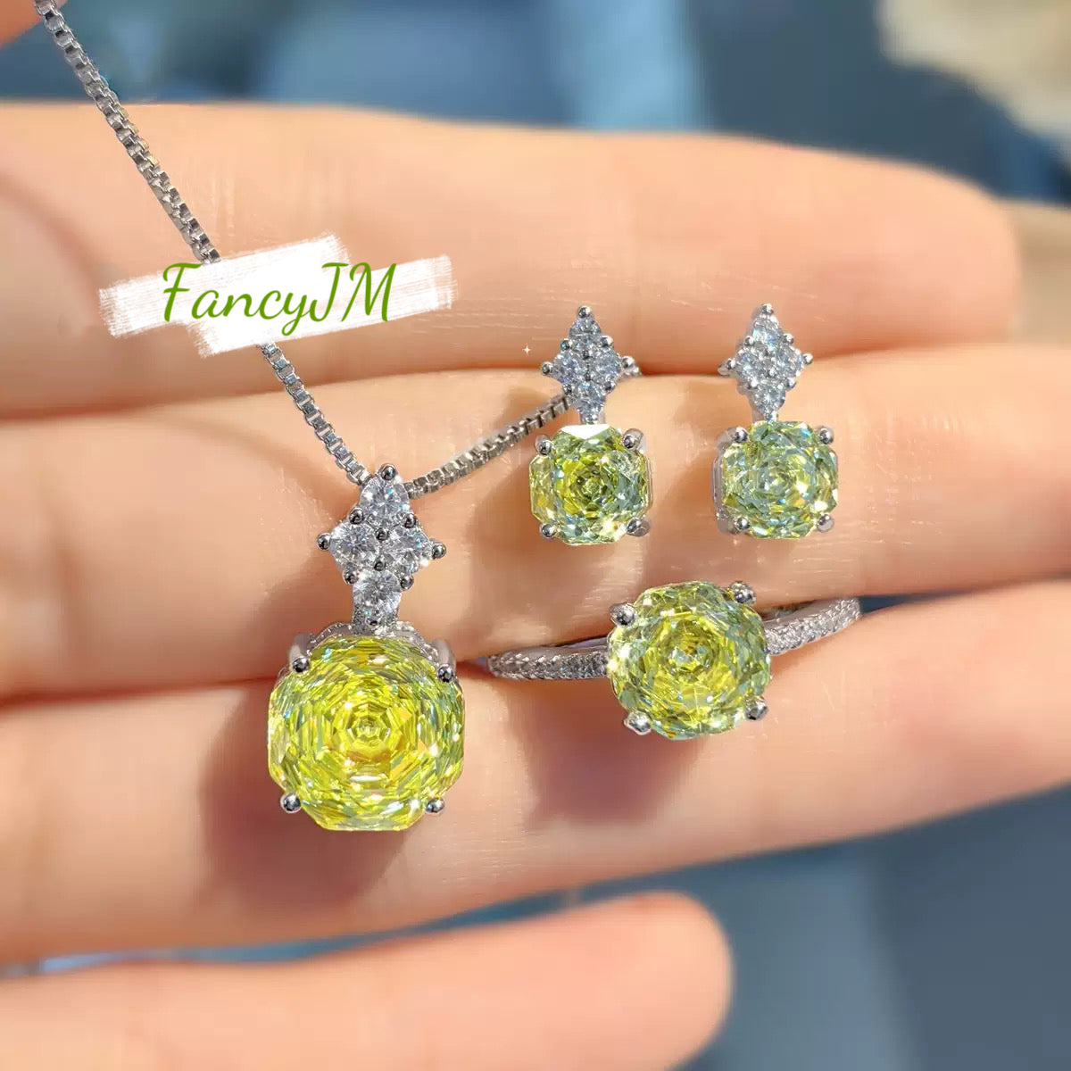 Rose Cut Luxury Jewelry Set