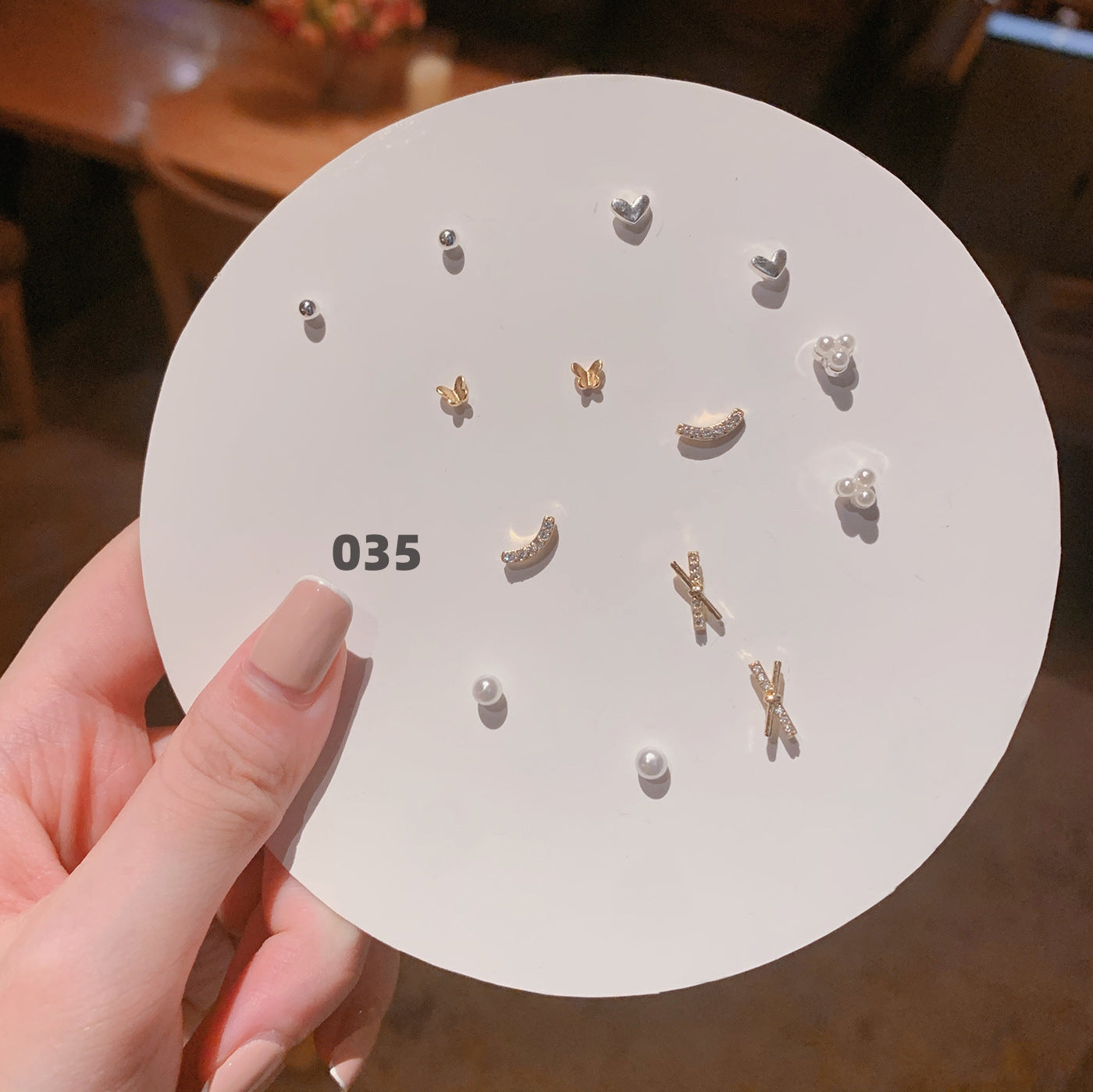 Cute Silver Earring Set