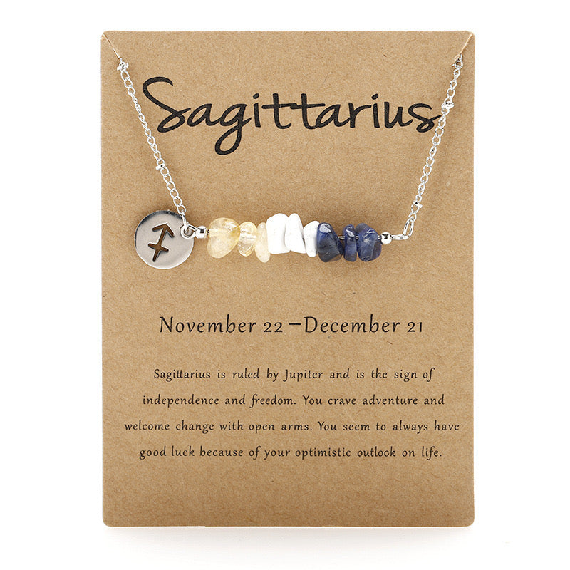 Zodiac Signs Crystal Necklace