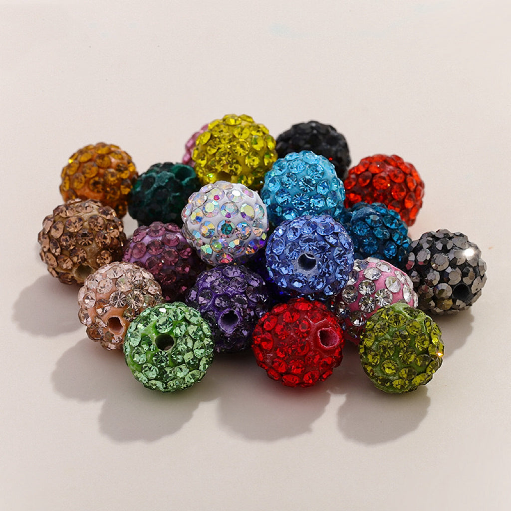 Shiny rhinestone beads