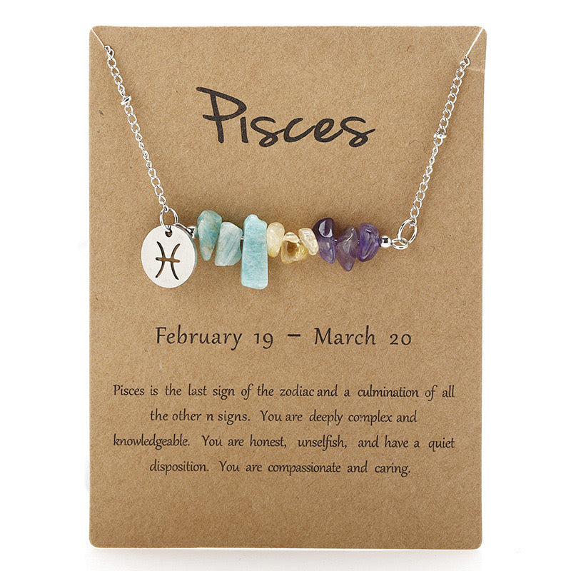 Zodiac Signs Crystal Necklace