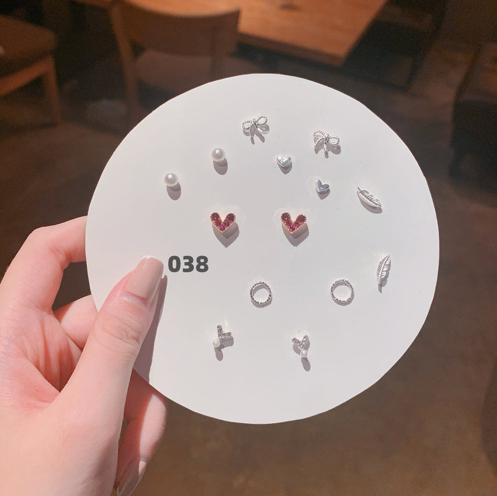 Cute Silver Earring Set