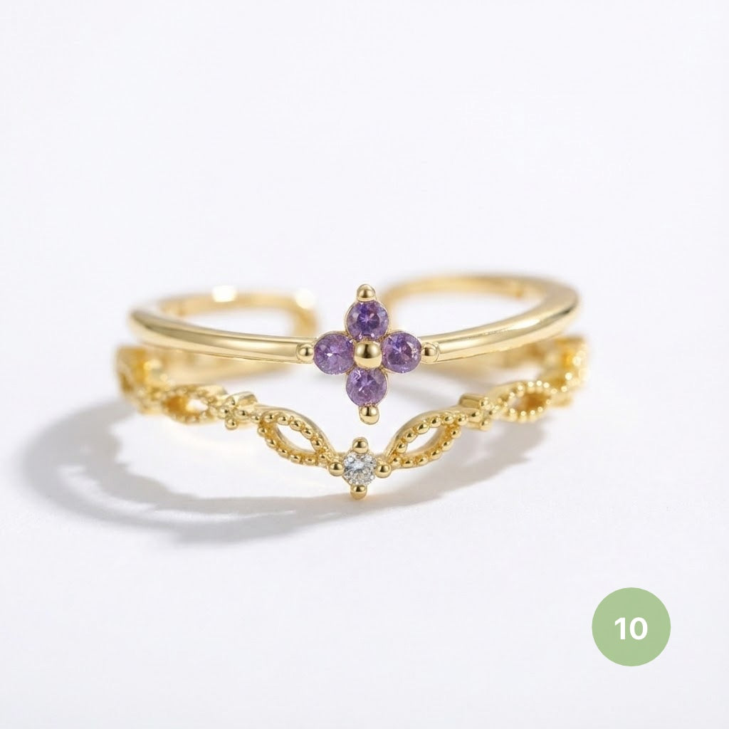 Dainty Rings - golden and silver