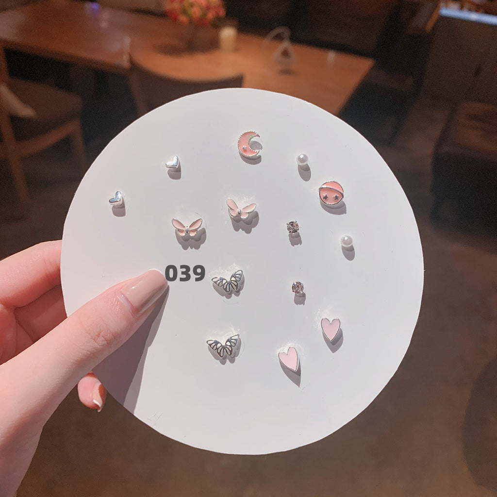 Cute Silver Earring Set
