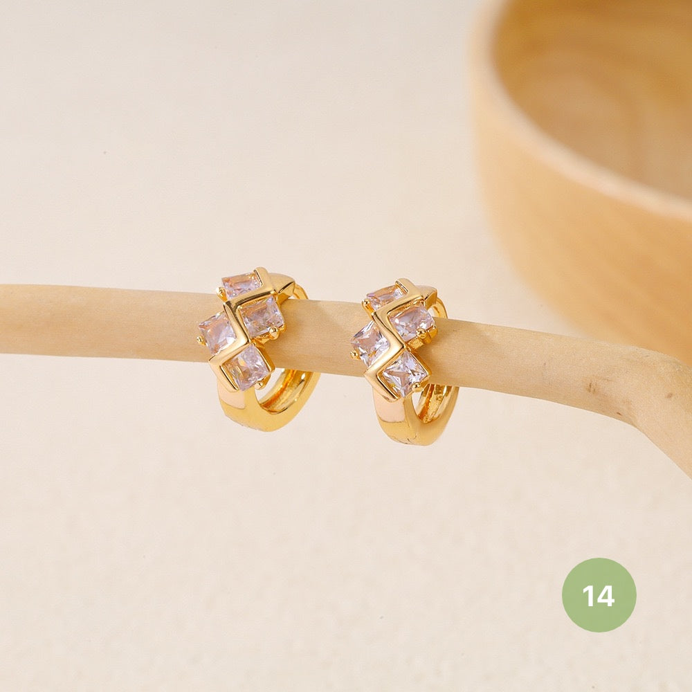 Golden Plain Hoop Earring