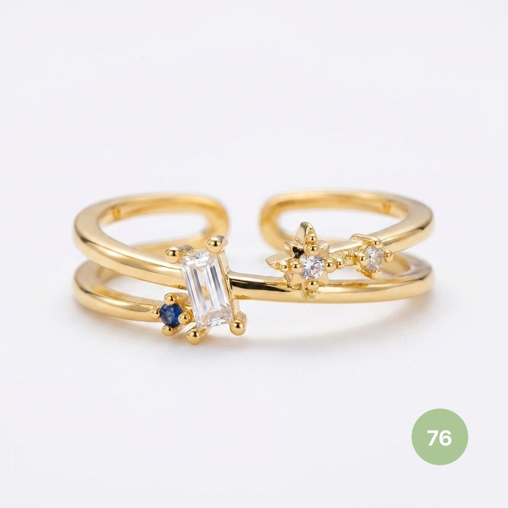 Dainty Rings - golden and silver