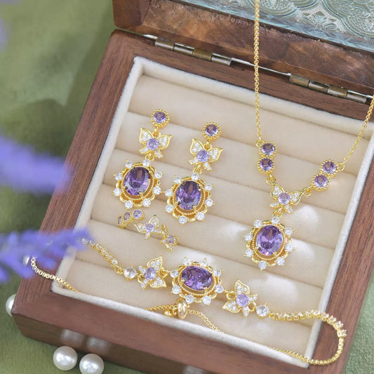 Luxe Butterfly Mystic Violet Jewelry Set