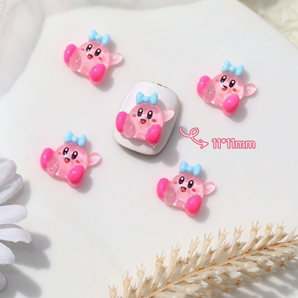 Kiirby Head Resin Charms 10 pcs