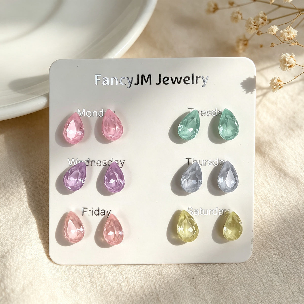 Candy Color Stud Earring Set