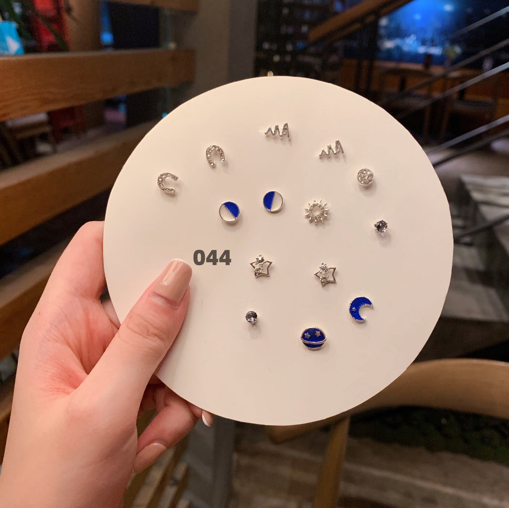 Cute Silver Earring Set