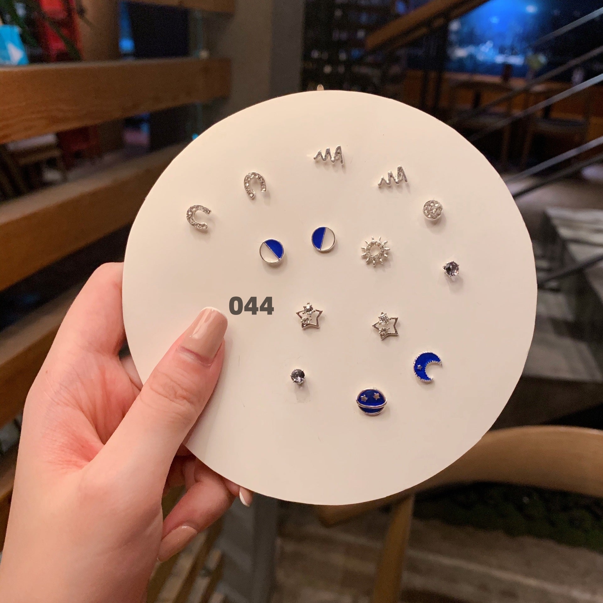 Cute Silver Earring Set