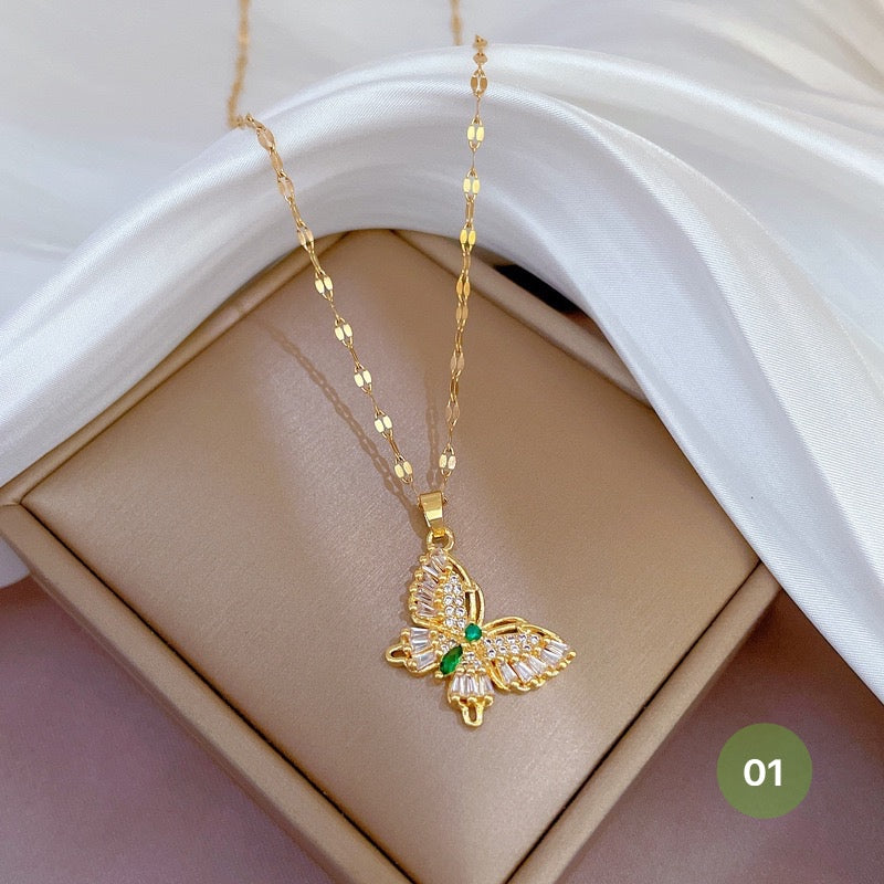 Shiny Butterfly Necklace