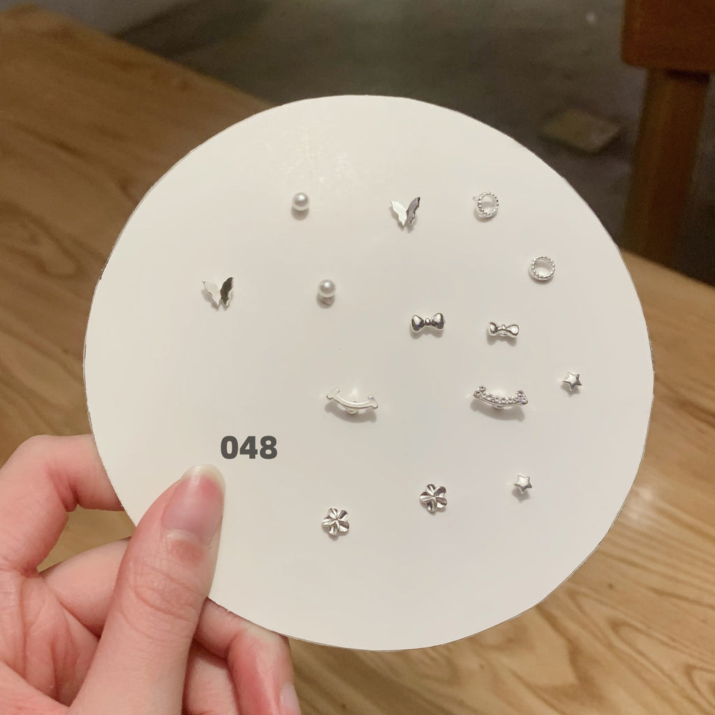 Cute Silver Earring Set