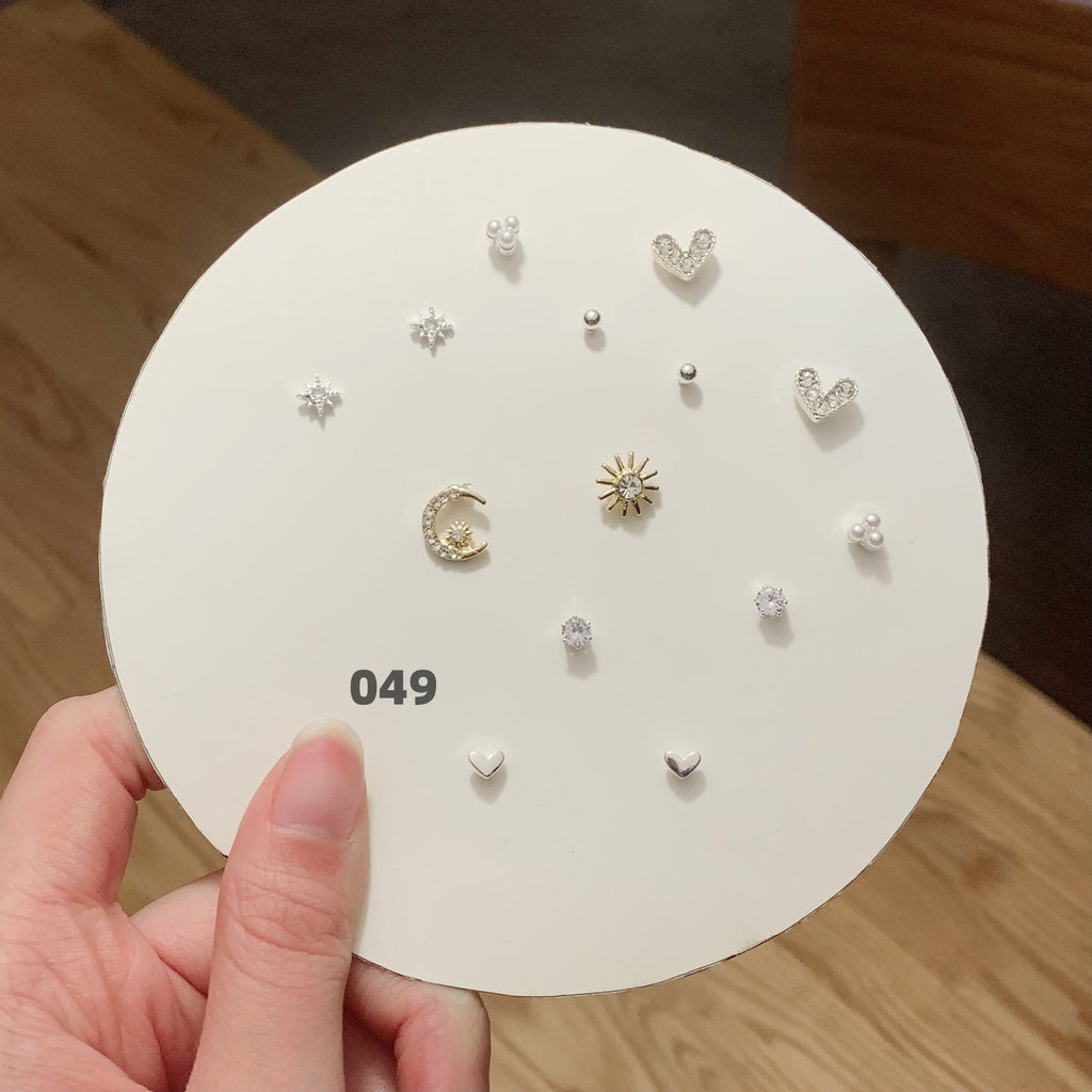 Cute Silver Earring Set