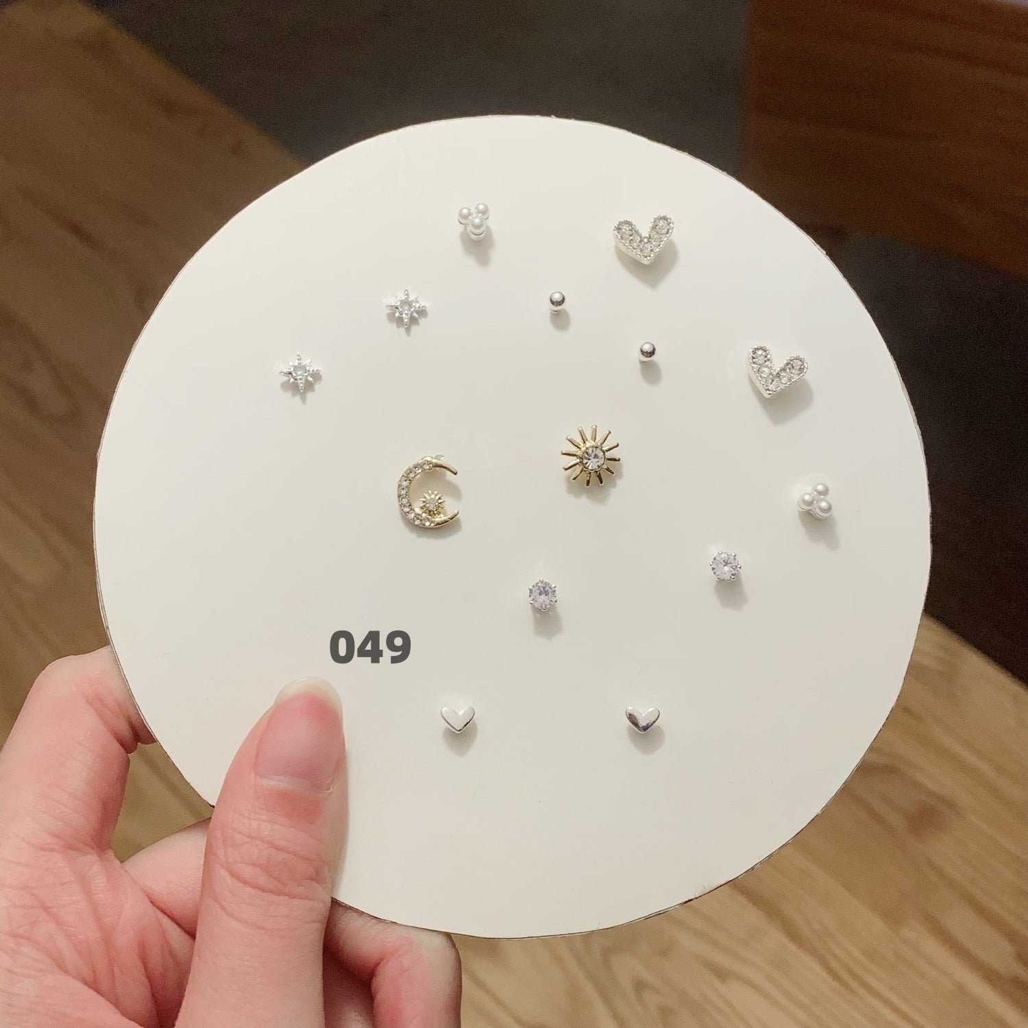 Cute Silver Earring Set