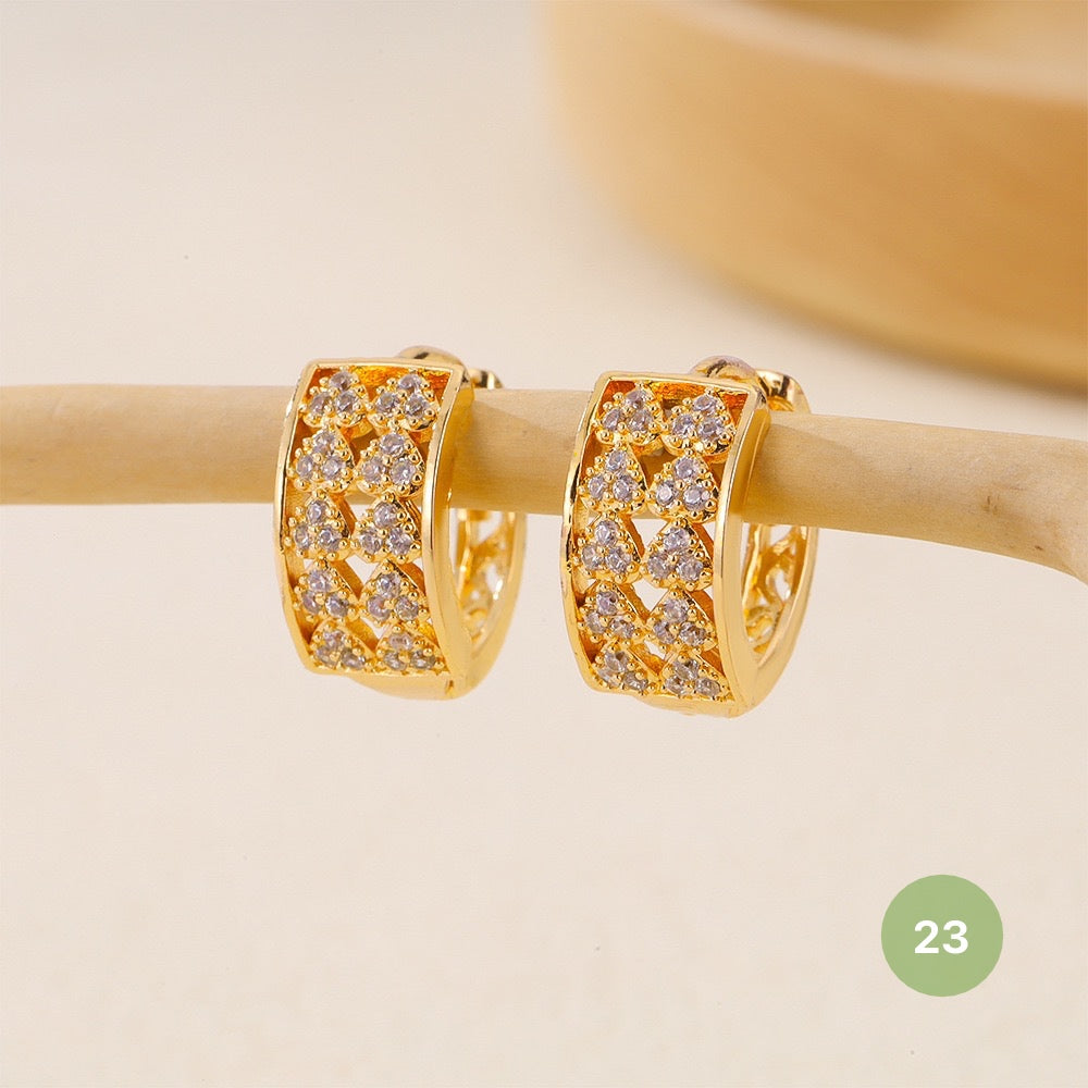 Golden Plain Hoop Earring