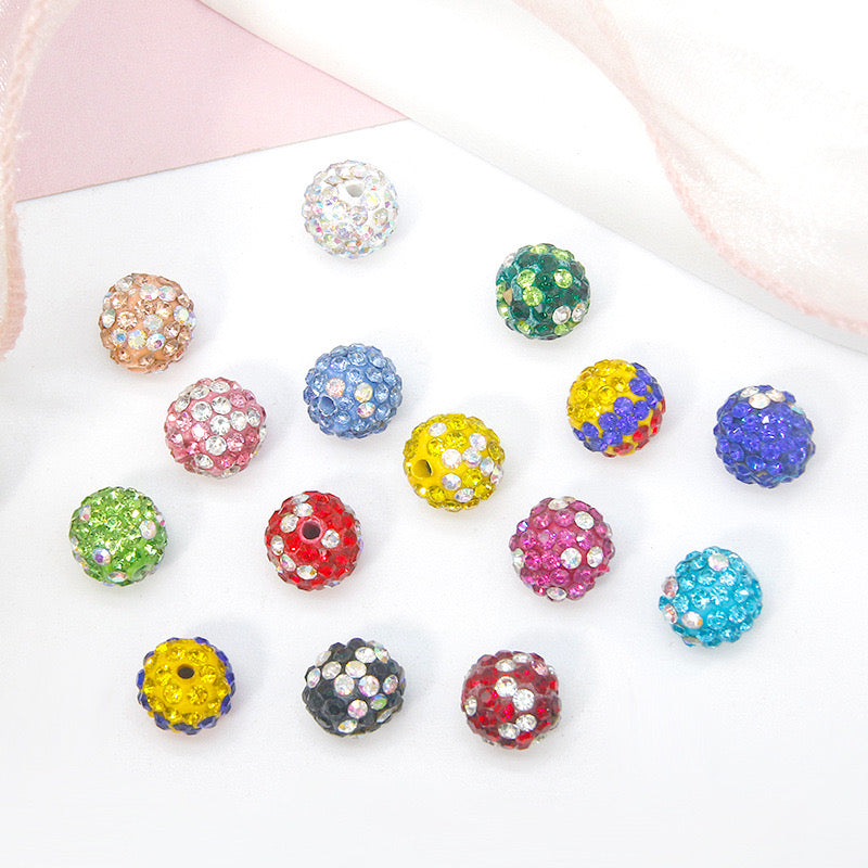 Shiny rhinestone beads