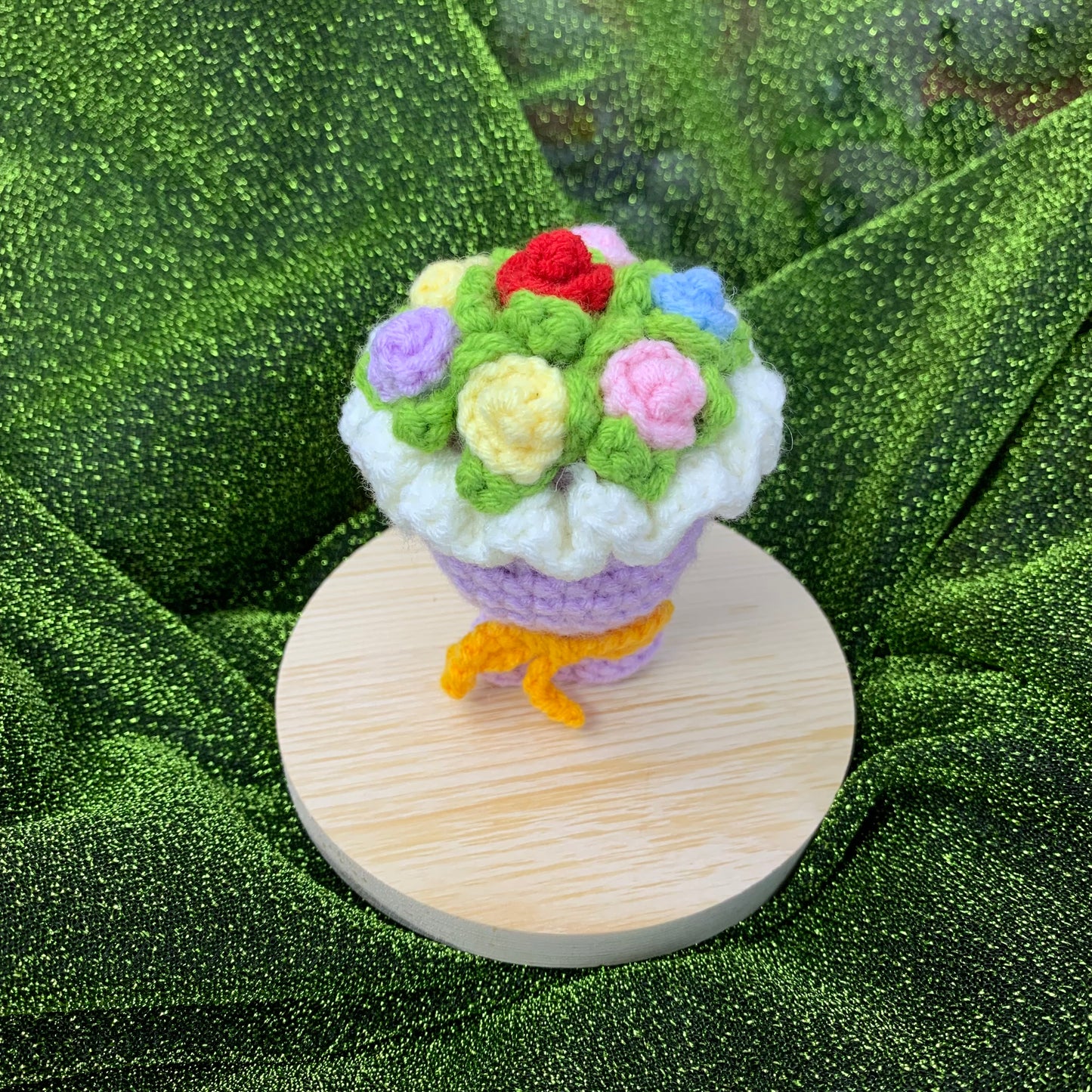 Flower Bouquet Crocheted Doll