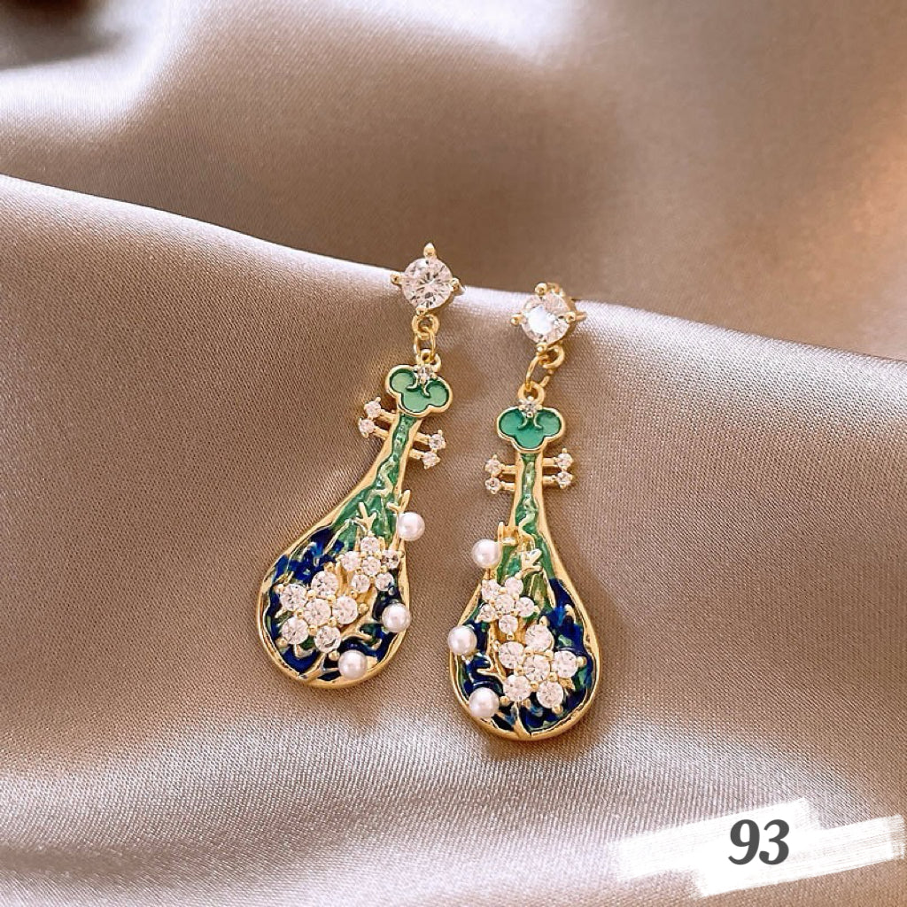 Vintage Oil Painting Style Earrings