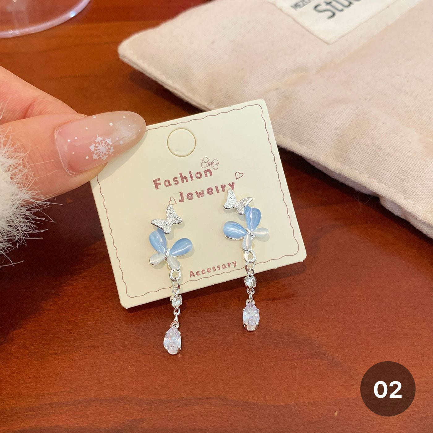 Cat eye Stone Series Earrings