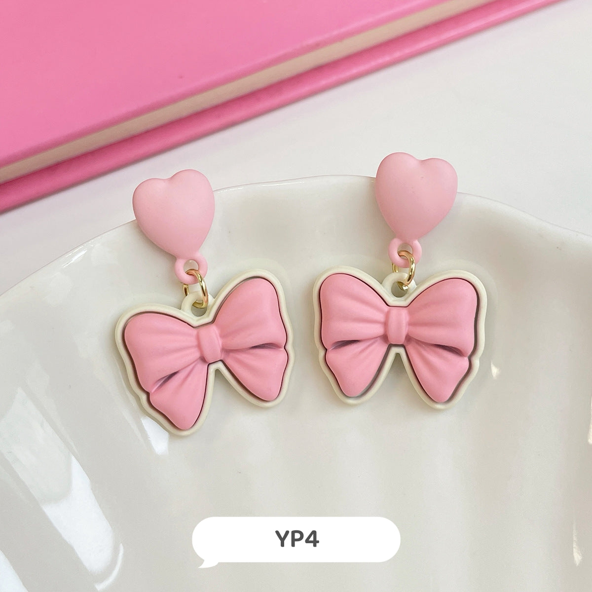 Pink Fresh Styles Flower Earrings