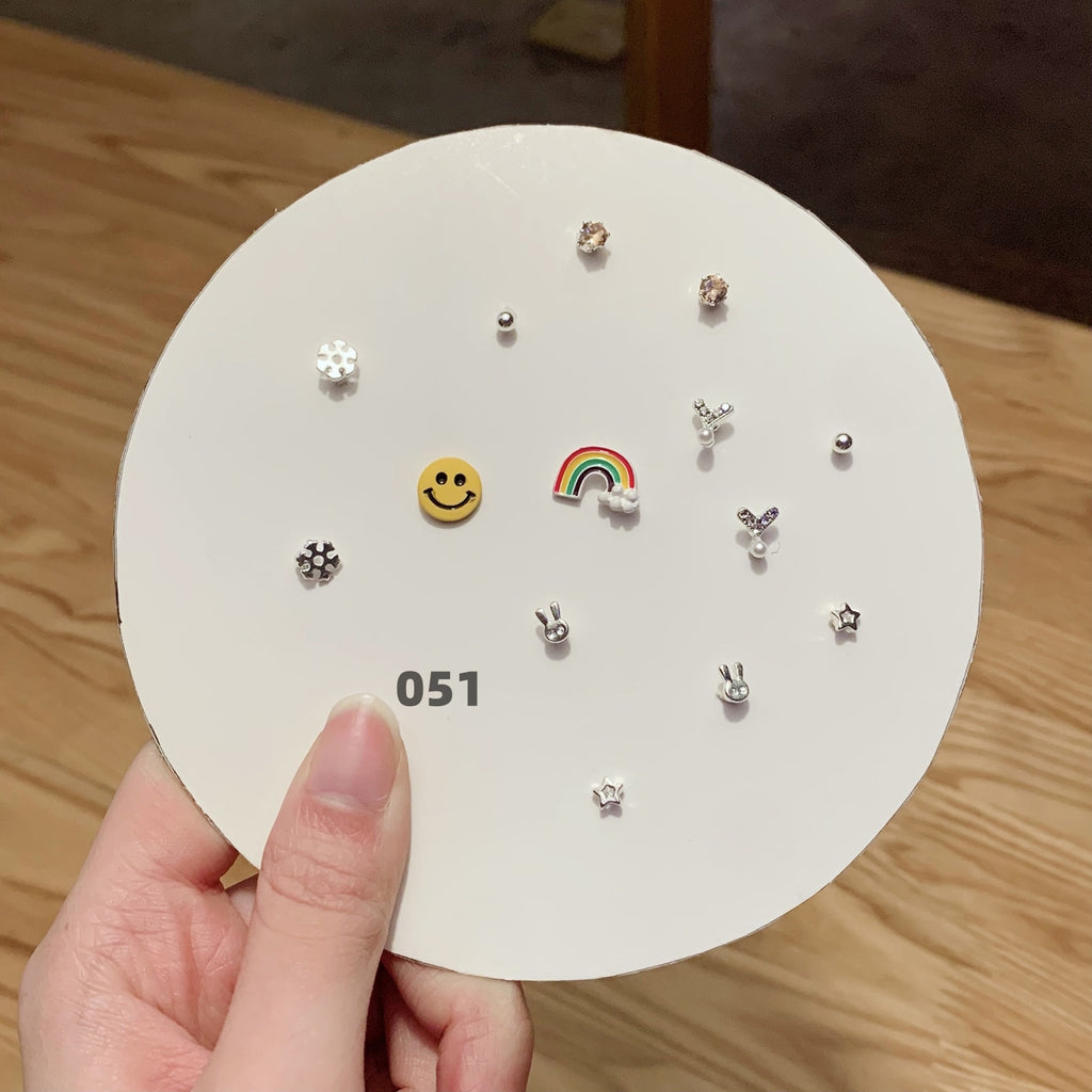 Cute Silver Earring Set