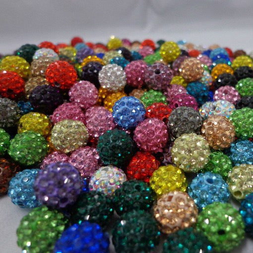 Shiny rhinestone beads