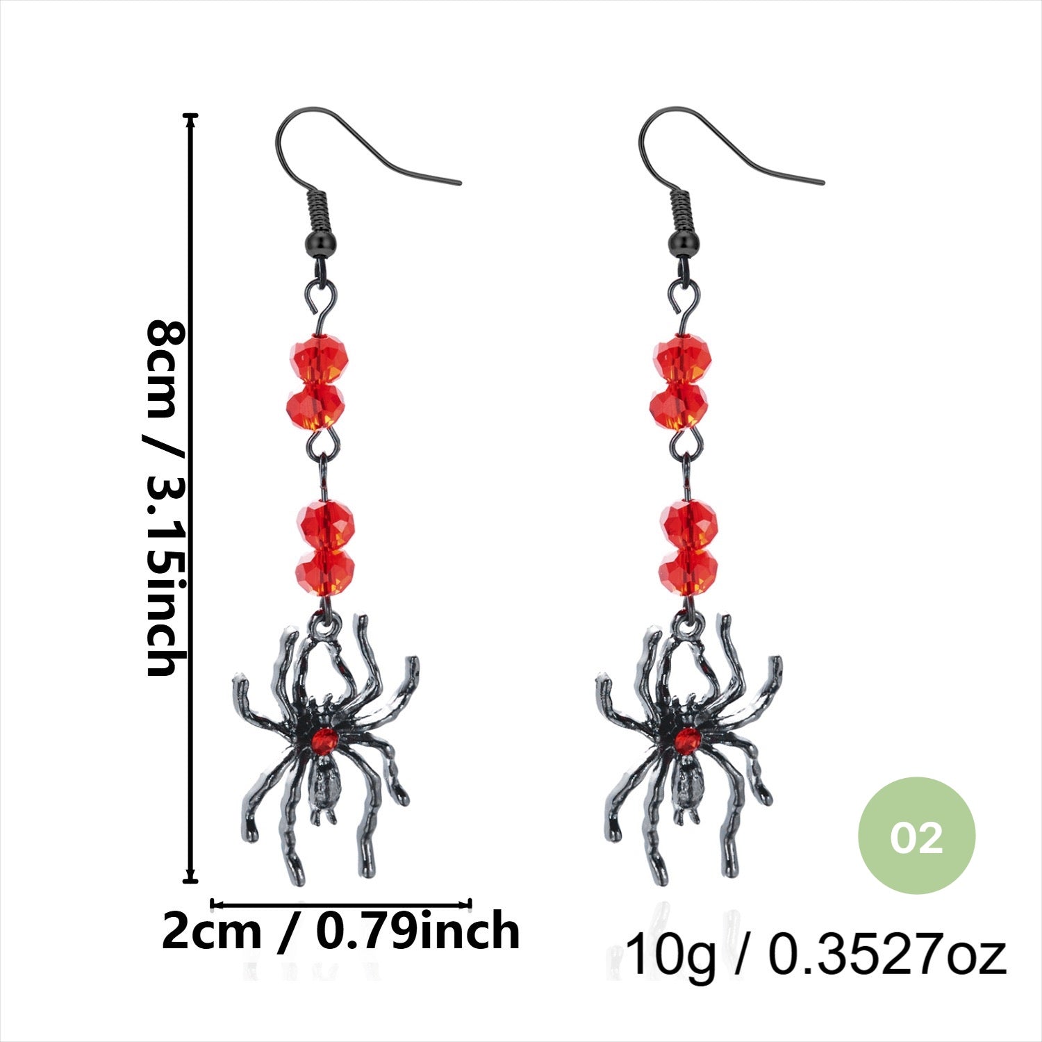 Halloween Spider Dangle Earrings