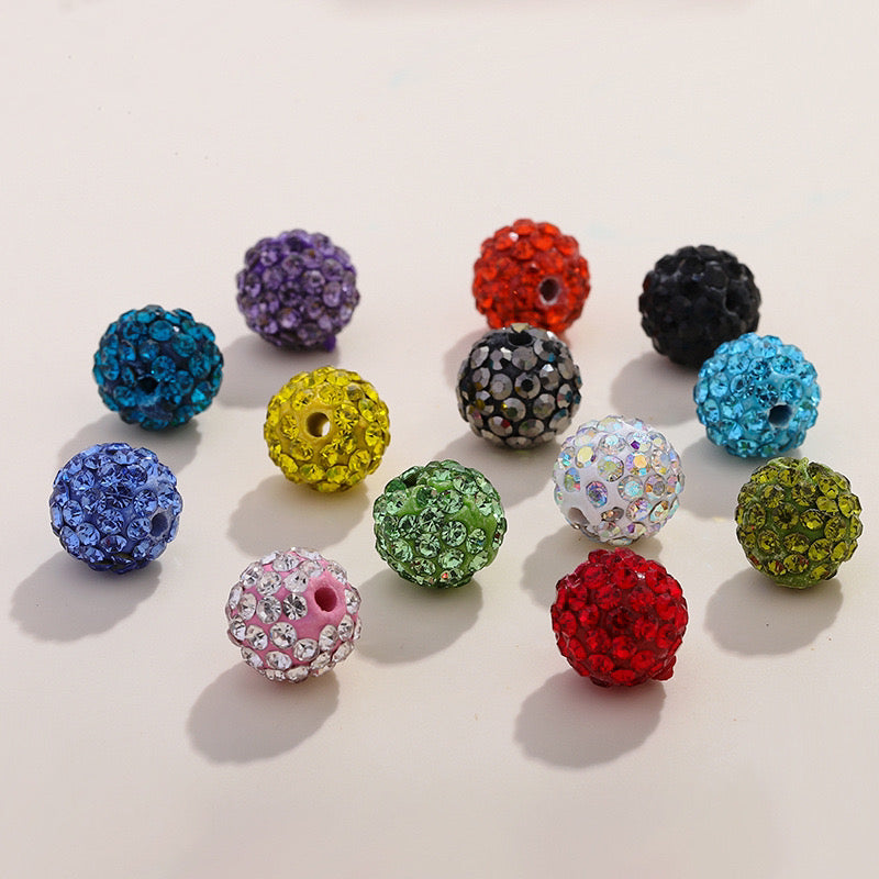 Shiny rhinestone beads