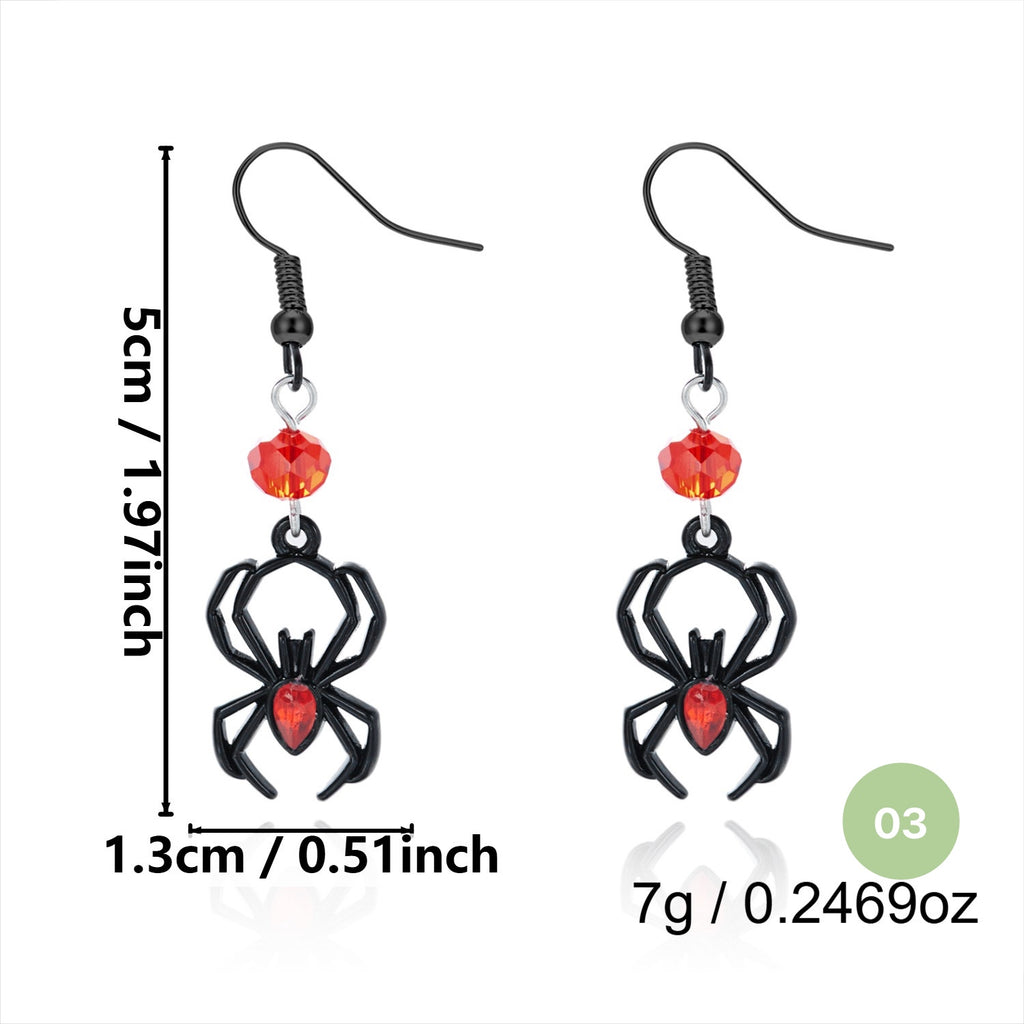 Halloween Spider Dangle Earrings
