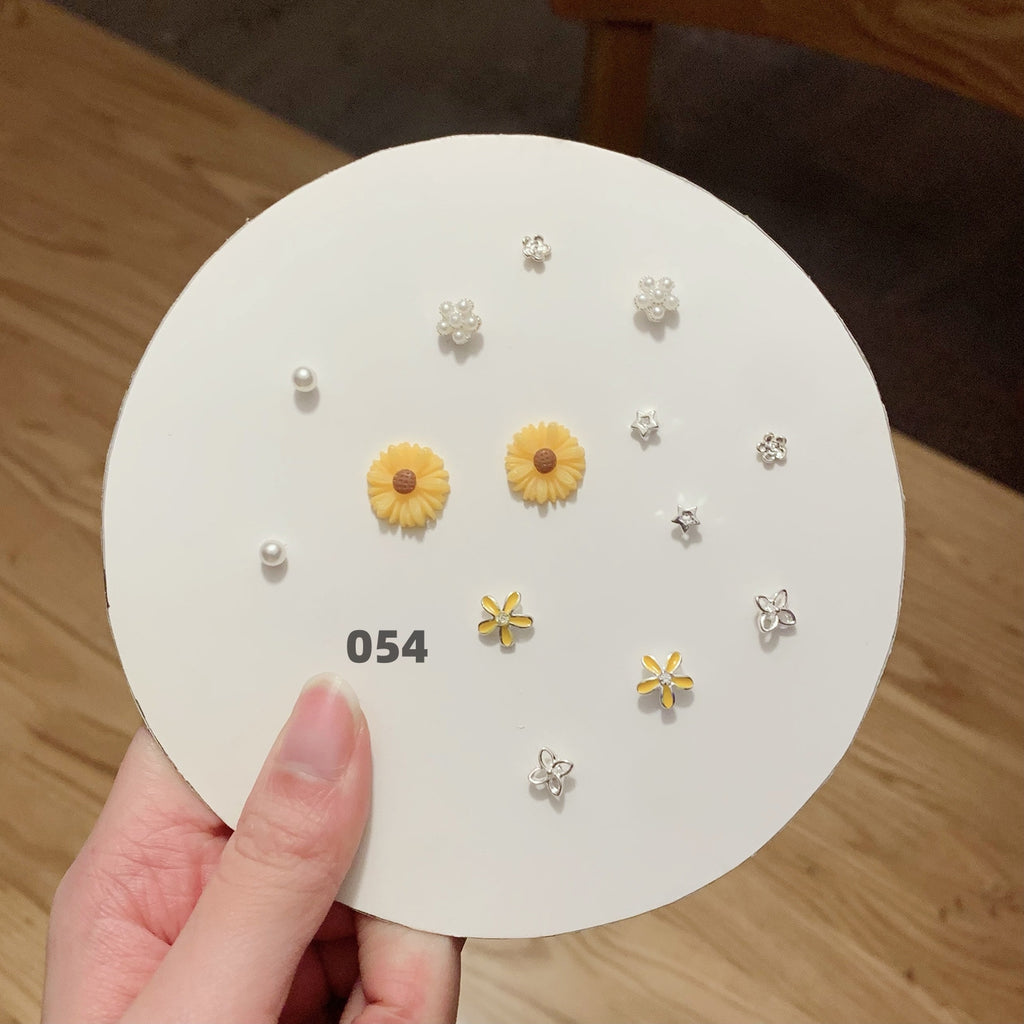 Cute Silver Earring Set