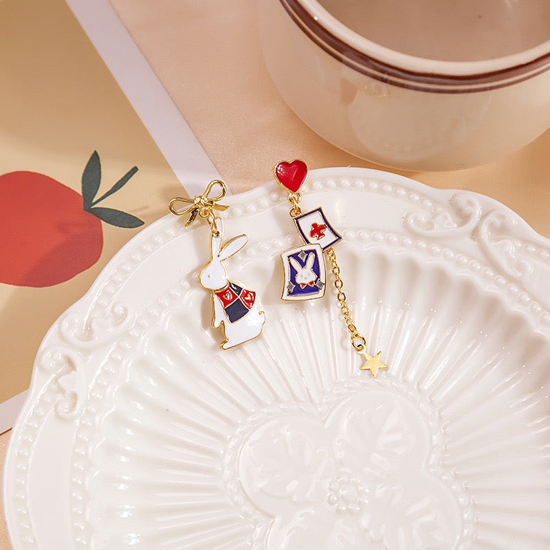 Bunny and Poker Earrings